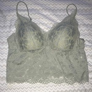 sage green bralette